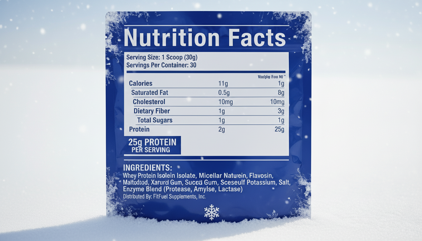 ホエイプロテイン-スノーバニラ味 の栄養成分表